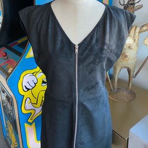 Rick Owens Blister Leather Zip Dress Biker Vest Top balmain saint laurent fetish